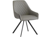 Seville Swivel Faux Leather Dining Chairs